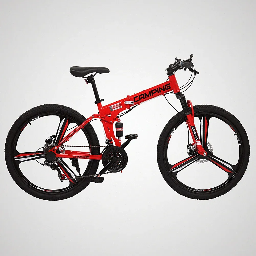 26" Folding Mountain Bike 21 Speed Men Bikes MTB Bicycle for Adults