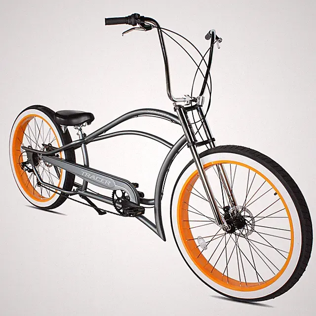 29" Inch 7 Speed Beach Cruiser Stretch Bike for Adults Fat tires F&B Disc Brake