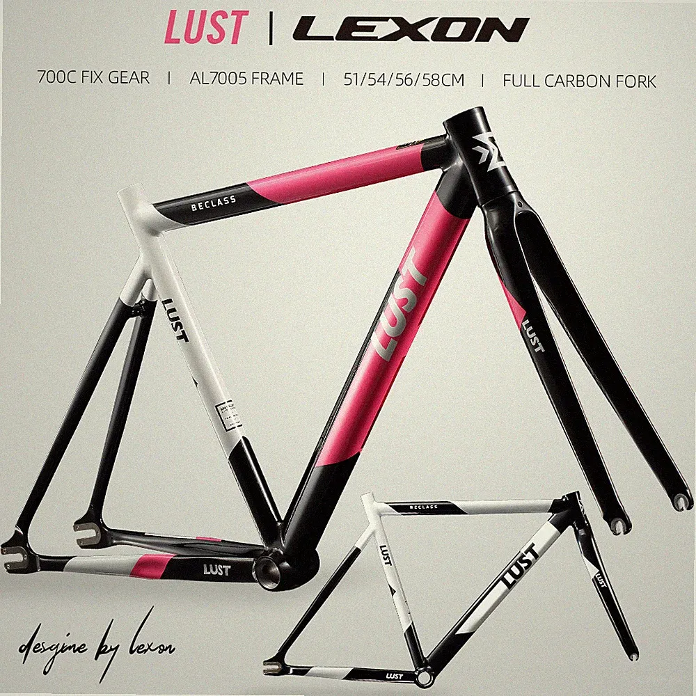 700C Fixed Gear Bicycle Frameset Track/single Speed Road Bike Frame Carbon Fork