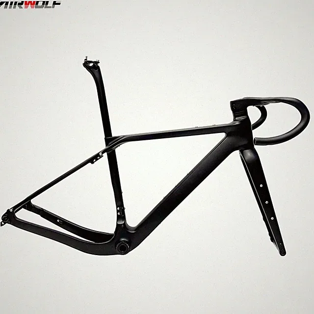 AIRWOLF T1100 Carbon Gravel Frame 700x50c Road Bike Cyclocross Racing UDH DISC