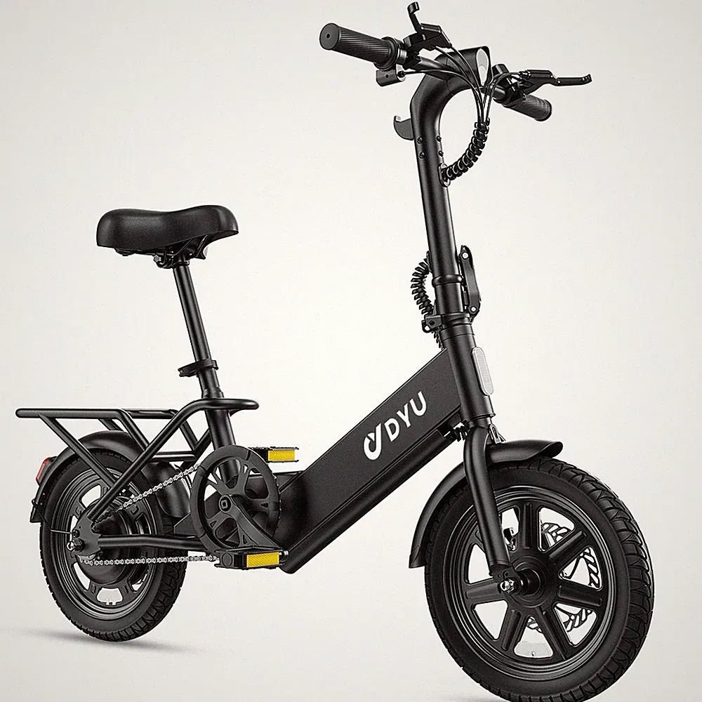 DYU 14" Folding Electric Bike for Adults Teens, 350W 36V/7.8AH, Commuter City🔥