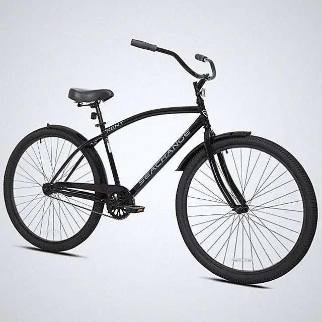 Men's 29" Seachange Classic Beach Cruiser Bike Steel Frame Comfort Ride, Black