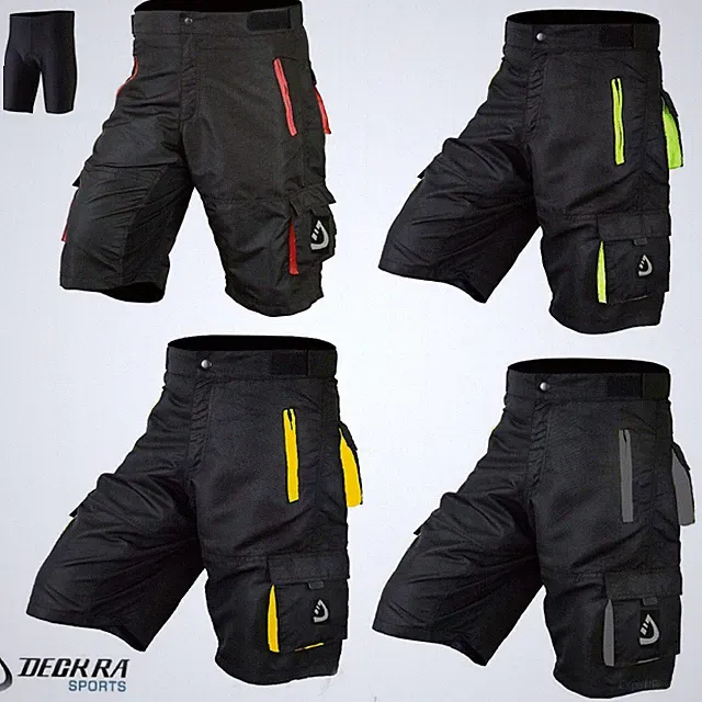 Mens Cycling MTB Short Off Road Downhill Bicycle Shorts Detachable Padded Liner