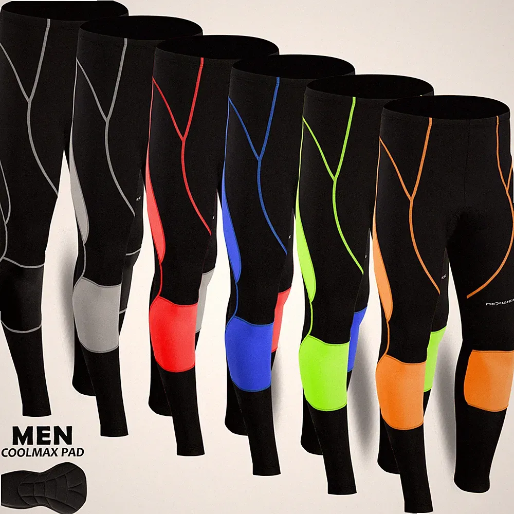 Mens Cycling Padded Tights Trousers Bike Pants Bicycle Legging