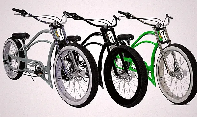 Micargi Boston 26'' Stretch Beach Cruiser Bike For Men 7 Speed Bike Disc Brake
