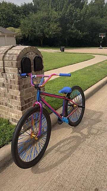 Multicolor BMX Bike 1 Speed w/ Pegs, U-Brake, BMX Bar, Clincher Tires