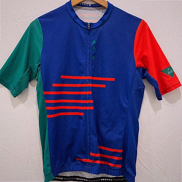 Neopro Cycling Jersey Men XL Short Sleeve Full Zip Colorblock Bike Shirt Pockets