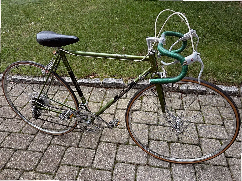 Raleigh Grand Prix Vintage Road Touring Bike Green Mens 10 Speed Racing Bicycle