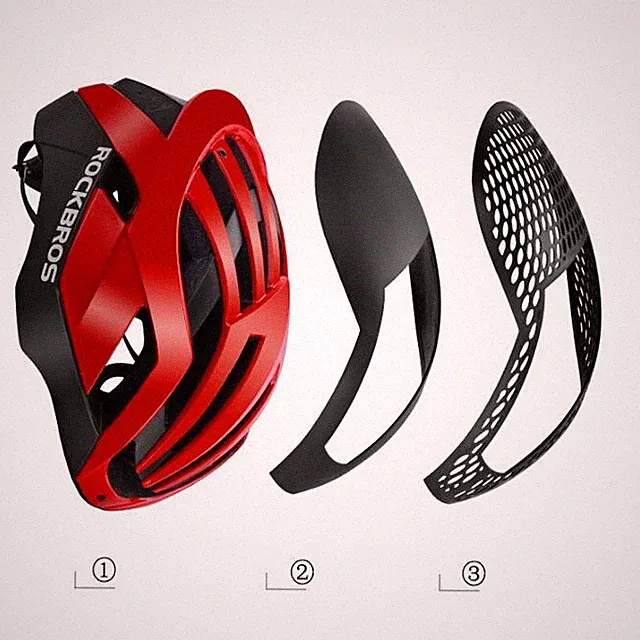 ROCKBROS Bike Helmets 3 in 1 MTB Road Bicycle Ultralight Helmet for Head 57-62cm