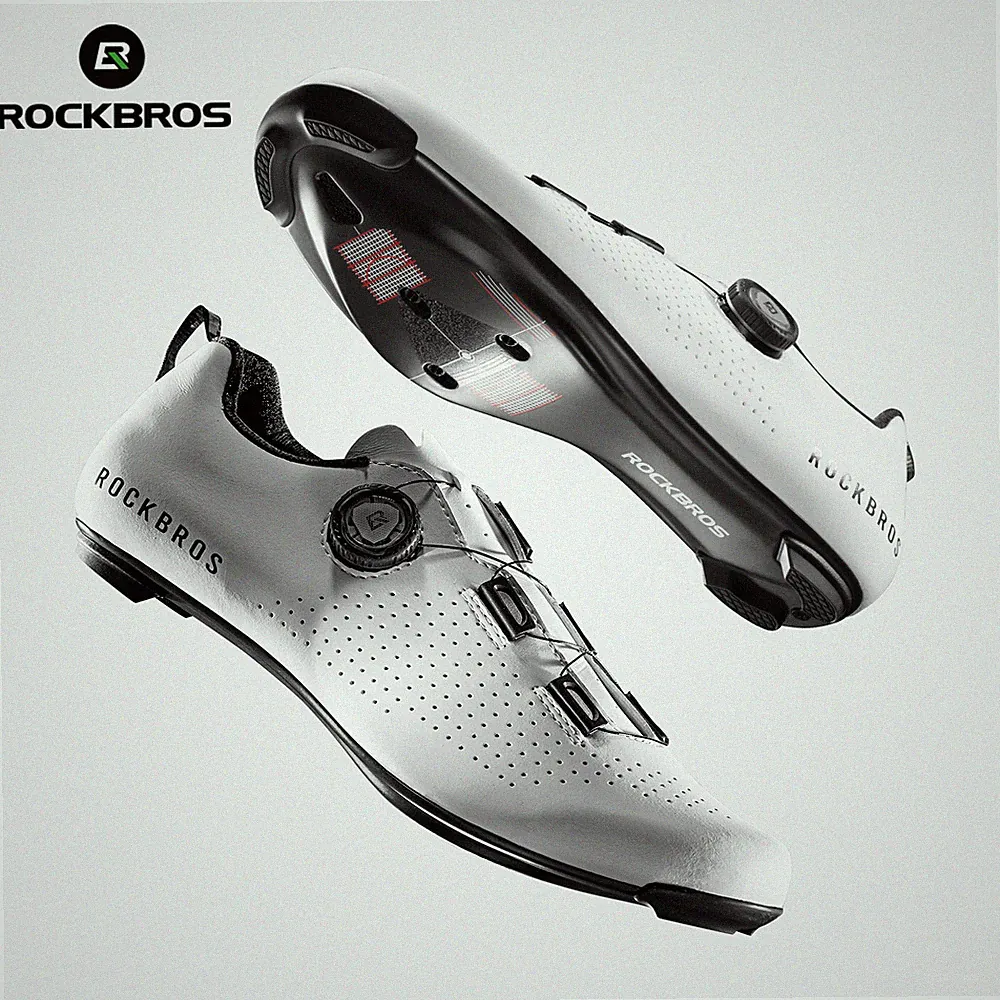 ROCKBROS Unisex Cycling Shoes Road Riding Shoes Road Bike Shoes with Knob Lock