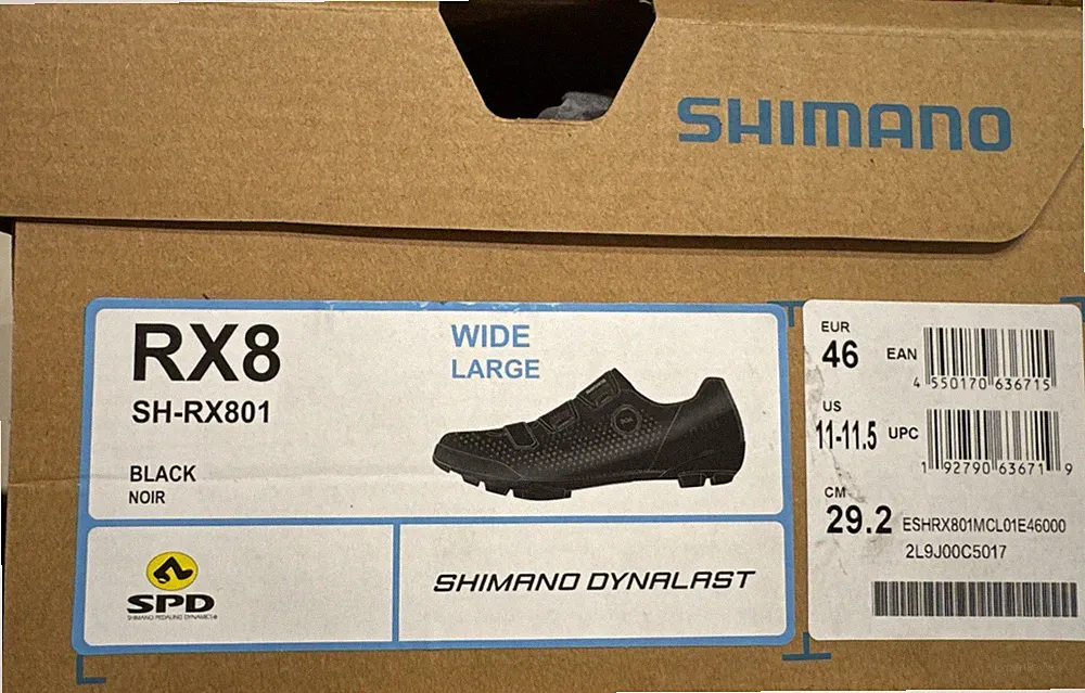 Shimano Men's RX8 SPD Mountain/Gravel Bike Shoes Size 46