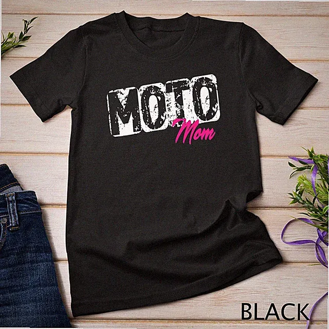 Womens Moto Mom Dirt Bike Motocross Racing T-Shirt Unisex T-shirt